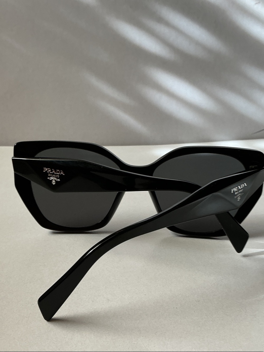 Prada Black Cat-Eye Sunglasses with Dark Lenses - Picture 2 of 5